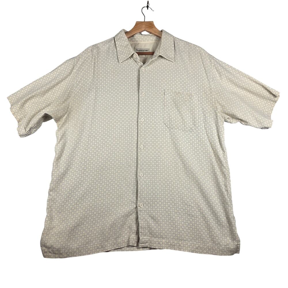 Pronto Uomo 100% Silk Short Sleeve Button Down Shirt